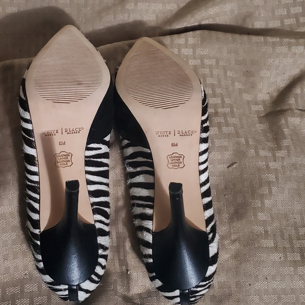 White House Black Market zebra striped print (calf hair) stiletto - Picture 5 of 6